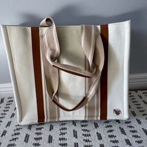 Stylish Cream and Brown Women’s Tote Bag